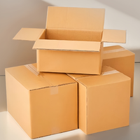 Cajas de papel Kraft recicladas ecológicas al por mayor, cartón marrón personalizable para almacenamiento en movimiento y regalo de productos