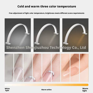 New U Shape LED Aluminum Alloy <b>Nail</b> <b>Desk</b> Lamp Half Moon Professional Manicure Fill Light Home <b>Nail</b> Art Gel Curing - Product Image 3