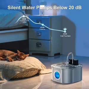 Fontaine à eau pour animaux de compagnie en acier inoxydable, ultra silencieuse, 3,2 L, fontaine à boire pour chat, USB, filtre quadruple, qualité alimentaire 304 - Product Image 4