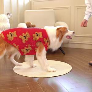 Ropa de Otoño Invierno para perros y gatos, lindos estilos de poliéster, <span class=keywords><strong>venta</strong></span> directa del fabricante con accesorios de piel dorada - Product Image 5