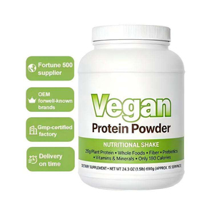 Poudre de protéines végétales à base de plantes avec fibres et prébiotiques, 20 g de protéines, shake nutritionnel <span class=keywords><strong>pour</strong></span> la remise en forme et une alimentation saine - Product Image 3