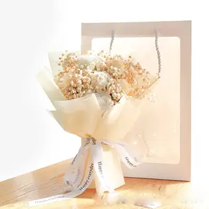 Gypsophila getrocknete Blumenstrauß Blumen mode Tasche mit Seife Rose Valentinstag Geschenk trockene Blume Baby Atem DIY zum Geburtstag