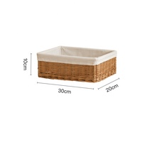 Panier à fleurs fait main en rotin naturel, idéal pour pique-nique en extérieur – Vente en gros