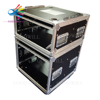 Boîtier de transport Goodcase en aluminium 2U 3U 4U 5U 6U 8U 10U 12U avec couvercle coulissant, réglable, pour amplificateur DJ, avec porte coulissante, pour rack