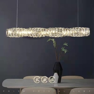 Modern Minimalist Luxury Crystal Chandelier for <b>Dining</b> Room Simple Elegant Design for Showroom Villa <b>Dining</b> Table Pendant <b>Lights</b> - Product Image 1