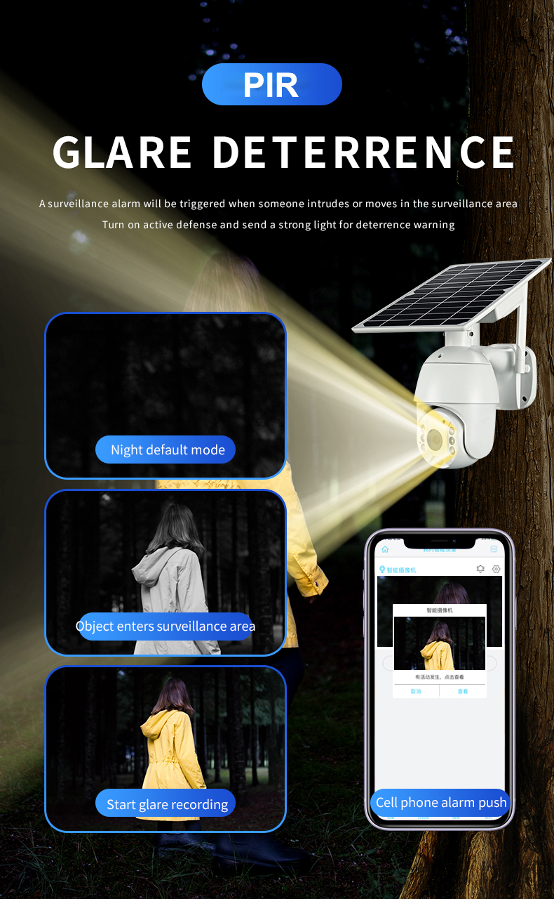 1080 HD Night Vision Camera 4G Outdoor Waterproof Wifi Home Security, Outdoor Ranch Surveillance Cameras