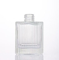 Diffuseurs de parfum de luxe carrés, bouteilles en verre 200ml 500ml, fond épais, ambre transparent, pour aromathérapie à domicile
