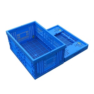 Lớn Lưới Vận Chuyển Nhựa Có Thể Gập Lại Hộp Đóng Mở Crate Với Nắp Nông Nghiệp Và Trái Cây Doanh Thu Vận Chuyển Folding Crate - Product Image 6