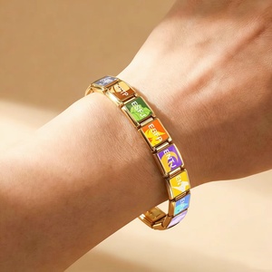 Nouveau Bracelet Personnalisé Tendance MBTI Type E et I, Maillons Italiens Ajustables 9mm en Acier Inoxydable, pour Création DIY, Bijou Cadeau Femme Homme - Product Image 6