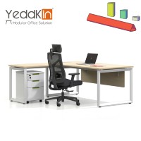 Postes de travail de direction ergonomiques modulaires modernes personnalisés en usine, avec pieds en acier, qualité supérieure, gain de place pour espaces ouverts