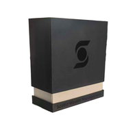 Boîtes en velours recyclables avec logo personnalisé, papier kraft noir de luxe, laminage mat, gaufrage, pour médailles, emballage d'affichage, boîte cadeau