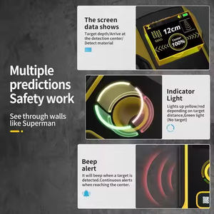 Fnirसी WD-02 प्रो वॉल स्कैनर-लाइव तार/धातु/लकड़ी स्टड डिटेक्टर w/tft डिस्प्ले और एसी केबल, पाइप और नाखून के लिए गहराई अंकन - Product Image 6