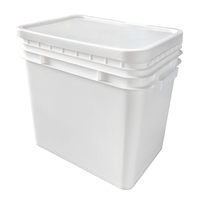 Seaux en plastique de 1/2/3/4/5 gallons avec couvercles, qualité alimentaire, personnalisables, pour la vente en gros
