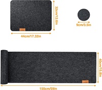 Ensemble de 20 napperons de Table en feutre, lavable, 18 pièces, avec tapis de Table, dessous de verre et boîte, pour la salle à manger