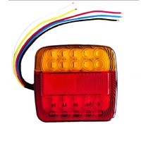 Bestseller 26 LED Rouge Jaune Bicolore 12V Universel pour Voiture 110x104mm Camion Remorque Feu Arrière Frein Plaque d'Immatriculation