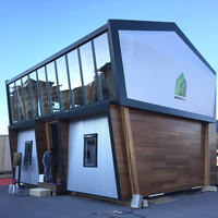 Quacent Luxury Prefab House Villa Finition haut de gamme SIPs Panneaux avec bûche Pliable Maison Structure personnalisée Villa préfabriquée