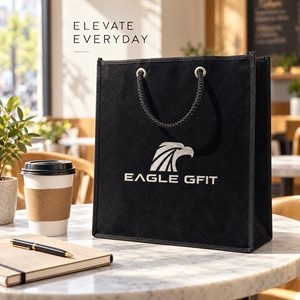 Sac de shopping promotionnel réutilisable avec logo personnalisé, estampage à chaud argenté, écologique, en gros, sac non tissé floqué - Product Image 4