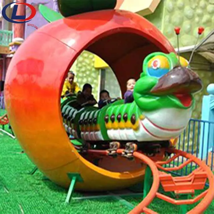 Meilleure vente Fun Apple Worm Roller Coaster Résistant aux chocs Jeux pour enfants Mini Roller Coaster