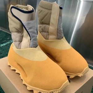 Nueva moda hombres diseñador nieve hombres amarillo Tan Knit <span class=keywords><strong>RNR</strong></span> BT azufre tamaño 9 Runner Boot - Product Image 4