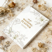 Service d'impression personnalisé de planificateurs : agenda de planification de mariage à couverture rigide, livre d'or de mariage, planificateur de mariage avec logo en feuille d'or
