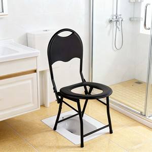 Chaise de toilette pliante moderne et portable en métal antidérapante pour personnes âgées, approvisionnement direct usine de meubles - Product Image 4