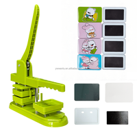 Kit de fabrication d'aimants photo rectangulaires 80x53mm en gros avec 100 consommables magnétiques et machine à fabriquer des badges