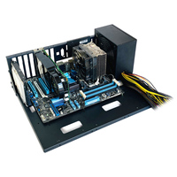 Boîtier d'Ordinateur Ouvert 19 Pouces, Boîtier PC Rack Serveur E-ATX, Boîtier de Jeu MATX ITX