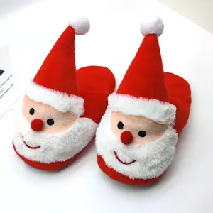 2022 nuevo estilo zapatillas de Papá Noel zapatos de interior Catton juguetes de peluche regalo de Navidad para amigos vacaciones zapatillas personalizadas