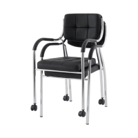 Chaise de conférence empilable en cuir rembourrée de qualité supérieure, design moderne, pour salle de réunion, église, usage intensif, approvisionnement en gros/projet