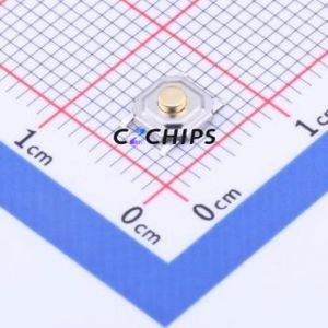 UK-B0233-G1.9-250 Tactile Switch SMD-4P,5.2x5.2mm Switch Single Pole Single Throw Round Button 2.5N Vertical Mount - Product Image 1