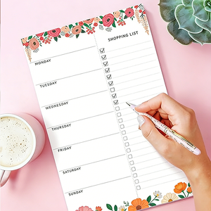 Bloc-notes magnétique 2026 Myway personnalisé avec 52 feuilles hebdomadaires non datées, planificateur quotidien et hebdomadaire <span class=keywords><strong>pour</strong></span> réfrigérateur, <span class=keywords><strong>carnet</strong></span> de suivi d'habitudes et liste de tâches - Product Image 3