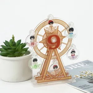 Hengyao Brand Carousel Pirate Ship Placements Transparent Shaker Star Cartoon Acrylic Ferris Wheel Standee