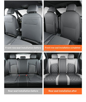 Fundas de Asiento de Cuero Personalizadas con Textura Moderna en Gris para Volkswagen ID 3 2019-2025, Completas, Fáciles de Limpiar, para Todas las Estaciones