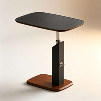 Bureau d'ordinateur portable réglable en hauteur, table d'appoint relevable pour chambre à coucher et usage domestique