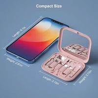 Adaptateur Multi-USB Miroir 3A 60W avec Câble de Charge Rapide et de Données, Kit OTG USB-C vers USB-A/Type-C/Micro/Lightning, Emplacement pour Carte et Support Téléphone