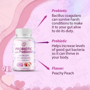 Gummies Probiotiques + Prébiotiques Quotidiens à Succès OEM/ODM pour la Santé Digestive, la Santé Intestinale et le Soutien Immunitaire, Complément Alimentaire, Végétalien - Product Image 3