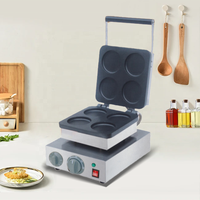 Équipement de collation commercial Chef Prodentials 4 pièces électrique 110V 220V gaufrier rond en fonte commerciale rond
