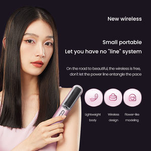 Nuevo Mini Cepillo Eléctrico para el Cabello con Iones Negativos, Peine Caliente con Apagado Automático en 10 Minutos, Cepillo Alisador de Cabello Inalámbrico - Product Image 6