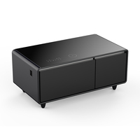 Table basse intelligente Primst TB90 Max noire avec réfrigérateur-congélateur, écran tactile et haut-parleur musical pour salon