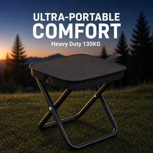 Tabouret pliant léger et portable en Oxford et <span class=keywords><strong>acier</strong></span> au carbone, mobilier d'extérieur pratique, chaise de jardin pliable pour la pêche - Product Image 1