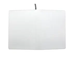 Bianco di Cuoio Dell'unità di elaborazione Formato Personalizzato Adesivo Notebook Foderato Pagine Bianche di Calore di Sublimazione Della Copertura di Trasferimento di Stampa UV Agenda di Stampa