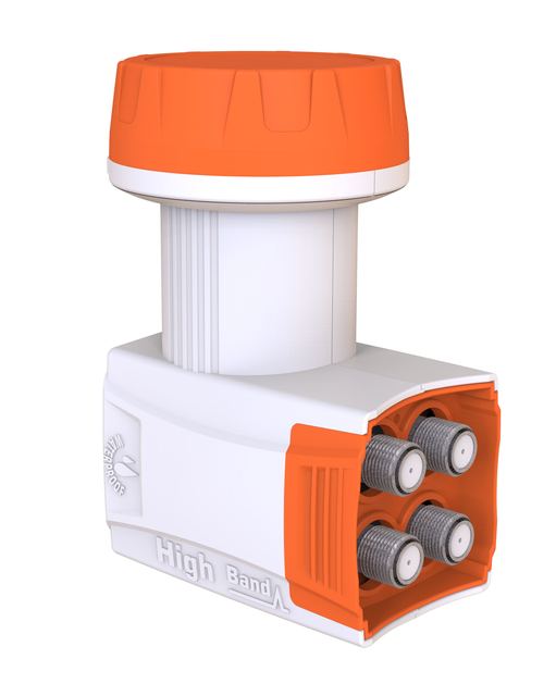 GKF-2504 Digital Ku Band Quad LNB Universal LNBF with Low Noise 4-Way Satellite Receiver CE/FCC Certified 12-Month Warranty