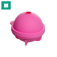 Moule à glaçons sphériques en silicone de 2,5 pouces, certifié CIQ, écologique, résistant au congélateur, de qualité professionnelle, couleurs personnalisées pour les traiteurs