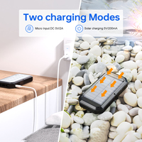 Banque d'alimentation solaire 8000 mAh avec lampe de camping LED pour activités de plein air