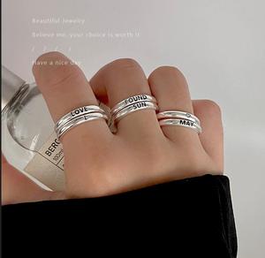 <span class=keywords><strong>argento</strong></span> 925 speranza <span class=keywords><strong>fede</strong></span> amore impilabile <span class=keywords><strong>anello</strong></span> banda intero insieme religioso anelli - Product Image 3