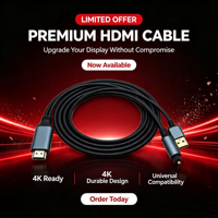 Câble convertisseur audio ARC/eARC vers optique Toslink SPDIF, gaine en aluminium tressé, port d'affichage