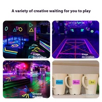 Haute transfrontalière Fluorescent UV coton bande scène Performance accessoires mat avertissement autocollants coloré lueur fondre caoutchouc acrylique