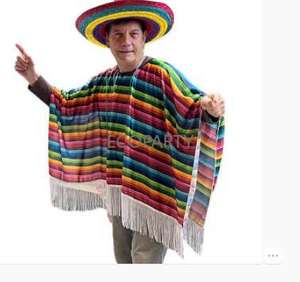 DROP SHIP <span class=keywords><strong>Pas</strong></span> <span class=keywords><strong>Cher</strong></span> Prix Adultes Enfants Fête Festive Mexique Style Cosplay <span class=keywords><strong>Cape</strong></span> Ethnique Mexicain Coloré Rayé Capes Costumes - Product Image 1