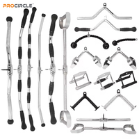 LA3021 Attaches de câble de la barre de pression Gym Lat Pull Down Triceps Rope Workout Equipment Accessories Fitness poignée rotative