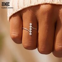 Bagues en argent sterling avec pierre de naissance Bagues pour femmes en argent sterling CZ Bagues irrégulières en argent sterling CZ